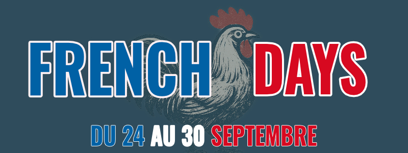 French days remises jusqu'à -15% sur tout le site.